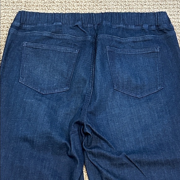 NEW Eileen Fisher Organic Cotton High Rise Denim Jeggings sz Large Utility Blue - Picture 9 of 13